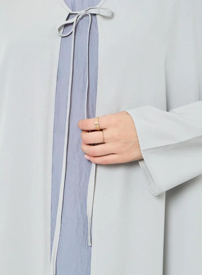 Styli  Women Grey Front Tie Detail Kimonos for Women | Best Price UAE
